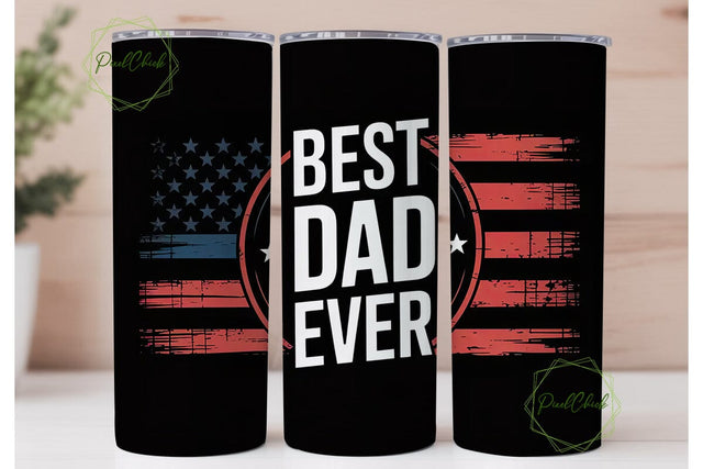 Best Dad Ever 20oz Tumbler Wrap Sublimation PixelChick 