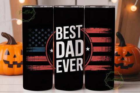 Best Dad Ever 20oz Tumbler Wrap Sublimation PixelChick 