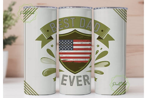Best Dad Ever 20oz Tumbler Wrap Sublimation PixelChick 