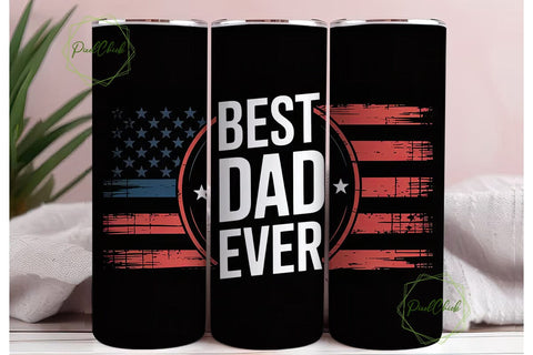 Best Dad Ever 20oz Tumbler Wrap Sublimation PixelChick 