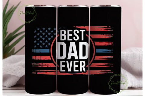 Best Dad Ever 20oz Tumbler Wrap Sublimation PixelChick 