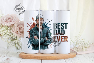Best Dad Ever 20oz Tumbler Wrap Sublimation sassyprint 