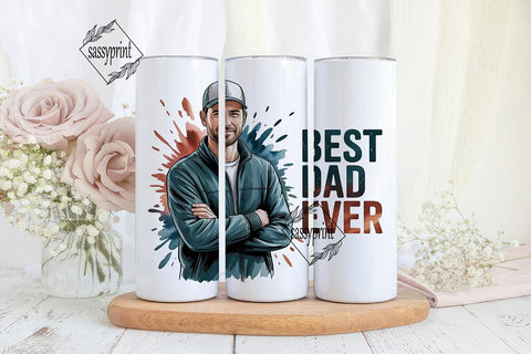 Best Dad Ever 20oz Tumbler Wrap Sublimation sassyprint 