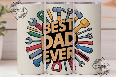 Best Dad Ever 20oz Tumbler Wrap Sublimation sassyprint 