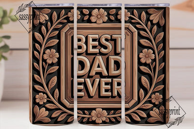 Best Dad Ever 20oz Tumbler Wrap Sublimation sassyprint 