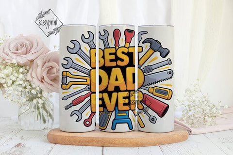 Best Dad Ever 20oz Tumbler Wrap Sublimation sassyprint 