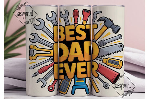 Best Dad Ever 20oz Tumbler Wrap Sublimation sassyprint 