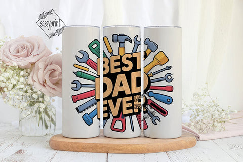 Best Dad Ever 20oz Tumbler Wrap Sublimation sassyprint 