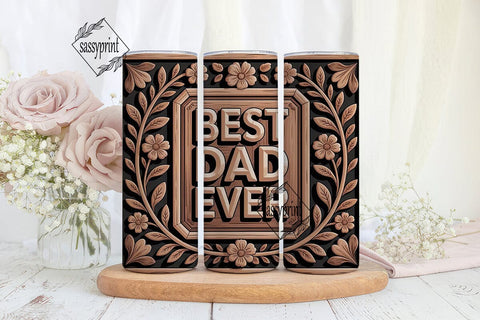 Best Dad Ever 20oz Tumbler Wrap Sublimation sassyprint 