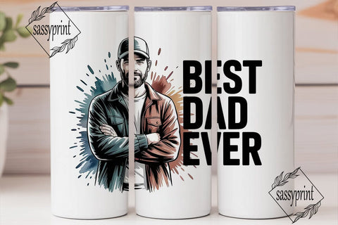 Best Dad Ever 20oz Tumbler Wrap Sublimation sassyprint 