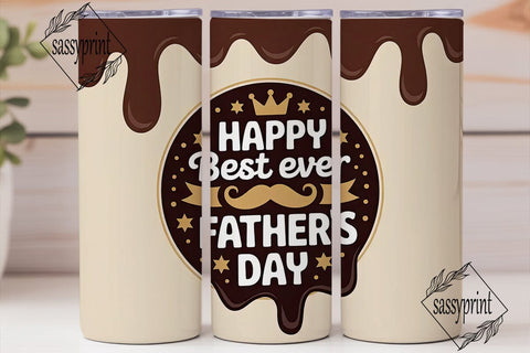 Best Dad Ever Chocolate Tumbler Wrap Sublimation sassyprint 
