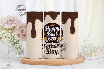 Best Dad Ever Chocolate Tumbler Wrap Sublimation sassyprint 