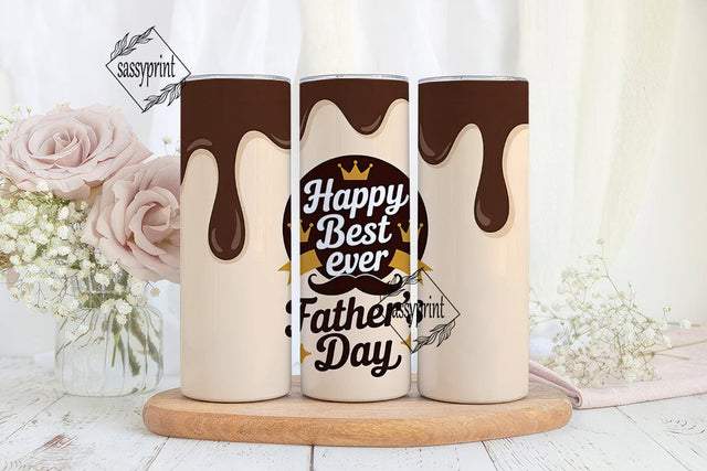 Best Dad Ever Chocolate Tumbler Wrap Sublimation sassyprint 