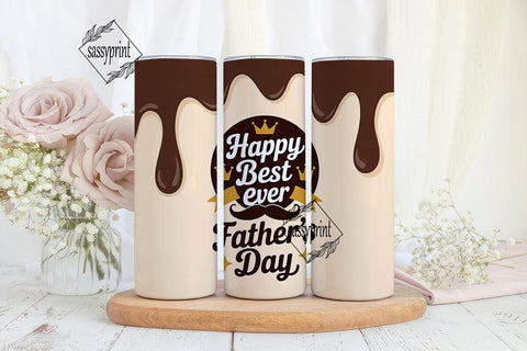 Best Dad Ever Chocolate Tumbler Wrap Sublimation sassyprint 