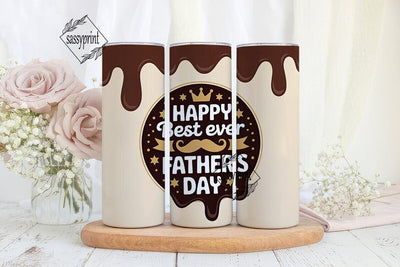 Best Dad Ever Chocolate Tumbler Wrap Sublimation sassyprint 