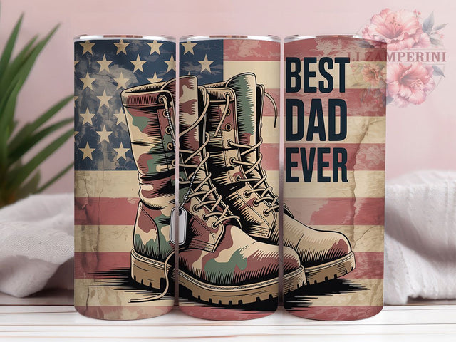 Best Dad Ever Patriotic Tumbler Wrap, Patriotic Dad Sublimation PNG, 4th Of July Dad Tumbler, 20oz Skinny Tumbler Wrap, American Flag Dad Design, Red White Blue Tumbler Wrap Sublimation Li Zamperini 