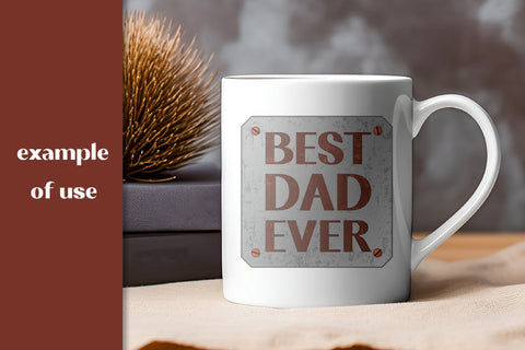 Best Dad Ever PNG Fathers Day Sublimation Print | Daddy Gift Design | Best Dad for Greeting Cards, T-Shirts, Mug | Digital Download Vector Sublimation AnnaViolet_store 