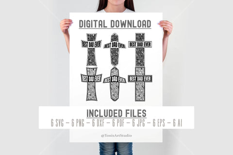 Best Dad Ever SVG | Father's Day SVG | Dad SVG PNG Cut Files SVG TonisArtStudio 