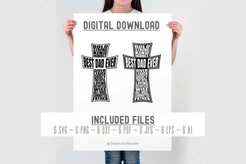 Best Dad Ever SVG | Father's Day SVG | Dad SVG PNG Cut Files SVG TonisArtStudio 