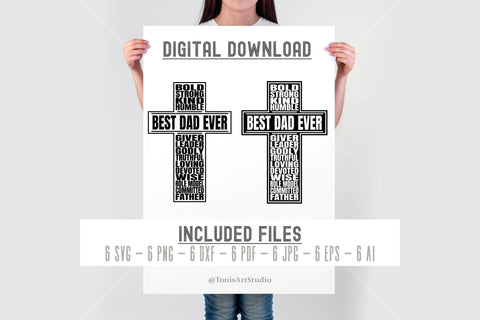 Best Dad Ever SVG | Father's Day SVG | Dad SVG PNG Cut Files SVG TonisArtStudio 