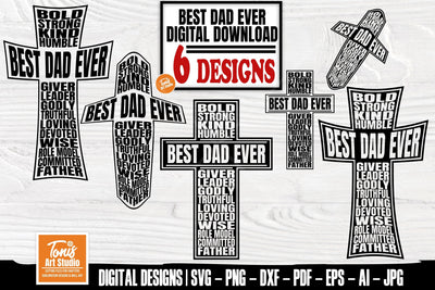Best Dad Ever SVG | Father's Day SVG | Dad SVG PNG Cut Files SVG TonisArtStudio 