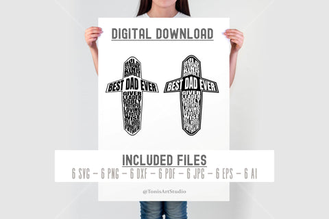 Best Dad Ever SVG | Father's Day SVG | Dad SVG PNG Cut Files SVG TonisArtStudio 