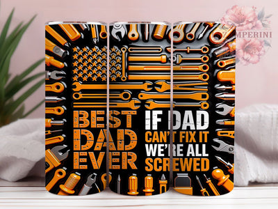 Best Dad Ever Tool 20oz Tumbler, Best Dad Ever, Father’s Day, Tool Theme, DIY Motif, Whimsical Design, Skinny Tumbler, Sublimation PNG Sublimation Li Zamperini 