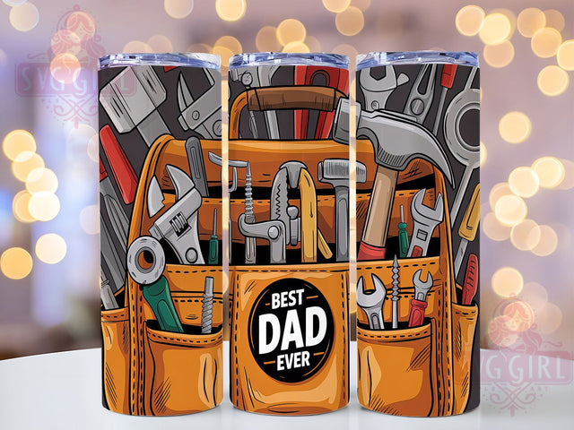 Best Dad Ever Toolbox Fix-It Handyman Tumbler, Toolbox Tumbler Wrap, Handyman Gift Tumbler, 20oz Dad Tumbler Design, Father's Day Tumbler Wrap, Fix It Dad Sublimation, Repair Tools Tumbler Design Sublimation SvggirlplusArt 