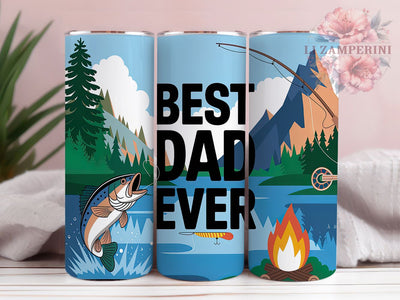 Best Dad Fishing Father's Day Tumbler, Fishing Tumbler, Father's Day Gift, Dad Life Tumbler, Fisherman Gift, 20oz Sublimation Wrap, Outdoor Sports Tumbler Sublimation Li Zamperini 