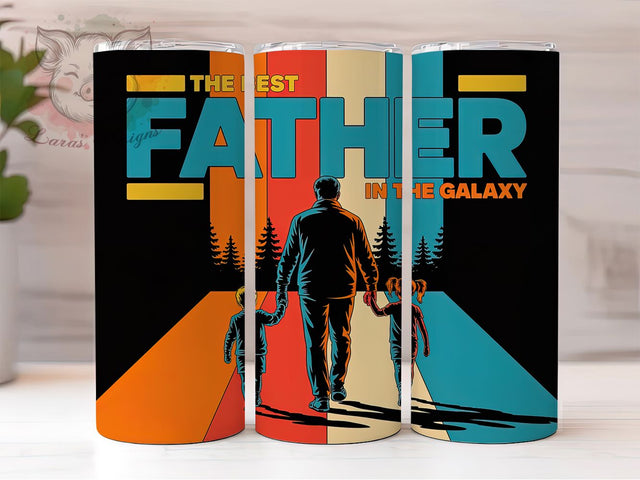 Best Dad In Galaxy 20oz Tumbler Wrap, Father Figure, Funny Dad Quote, Father’s Day Gift, Space Theme, 20oz Tumbler Wrap, Sublimation PNG Sublimation Lara' s Designs 