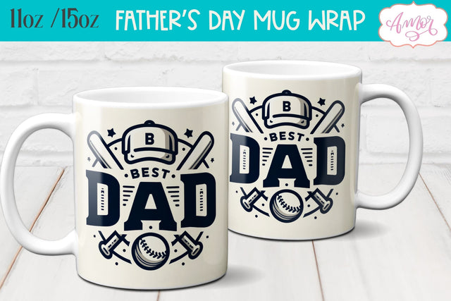 Best dad mug wrap PNG, baseball lover mug sublimation Sublimation Amorclipart 