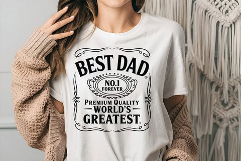 Best Dad No.1 Forever Premium Quality Worlds Greates SVG Angelina750 