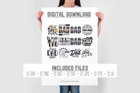 Best Dad SVG Bundle | Best Dad Ever SVG | Father's Day SVG SVG TonisArtStudio 