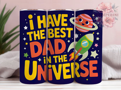 Best Dad Universe 20oz Tumbler Wrap, Funny Dad Quote, Father’s Day, Space Theme, Dad Gift, 20oz Tumbler Wrap, Sublimation PNG Sublimation Li Zamperini 