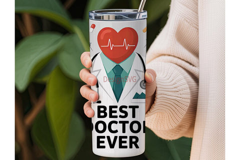 Best Doctor Ever 20oz Tumbler Wrap Sublimation DesignSVG 