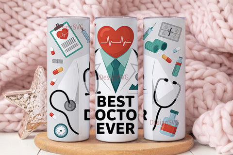 Best Doctor Ever 20oz Tumbler Wrap Sublimation DesignSVG 