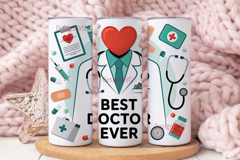 Best Doctor Ever 20oz Tumbler Wrap Sublimation DesignSVG 