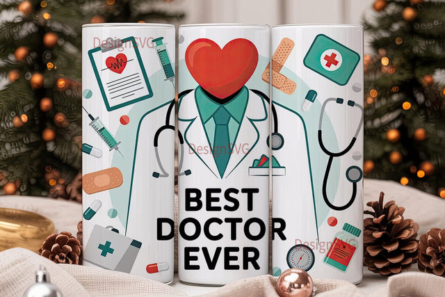 Best Doctor Ever 20oz Tumbler Wrap Sublimation DesignSVG 