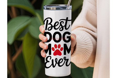 Best Dog Mom 20oz Tumbler Wrap Sublimation DesignSVG 
