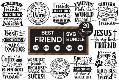 Best friend Bundle, Friendship SVG Bundle, SVGs,Quotes and Sayings,Food & Drink,On Sale, Print & Cut SVG DesignPlante 503 