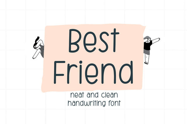 Best Friend - Cute Handwriting Font Font Jyllyco 