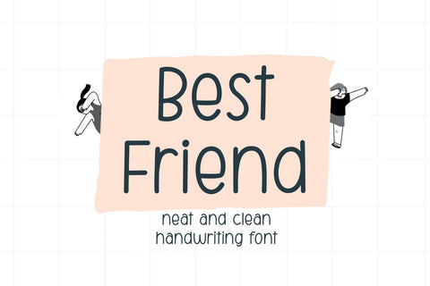 Best Friend - Cute Handwriting Font Font Jyllyco 