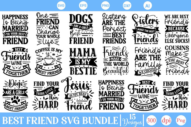 Best Friend Svg Bundle, Best Friend SVG Designs, SVGs,Quotes and Sayings,Food & Drink,On Sale, Print & Cut SVG DesignPlante 503 