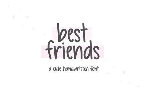 Best Friends - Cute Handwritten Font Font KA Designs 