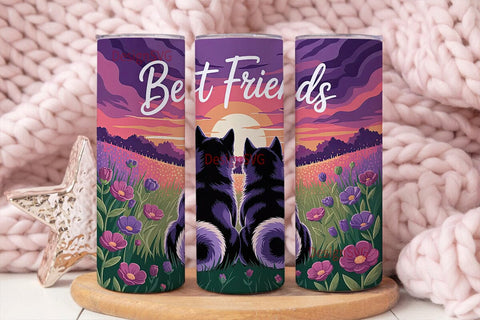 Best Friends Dog 20oz Tumbler Wrap Sublimation DesignSVG 