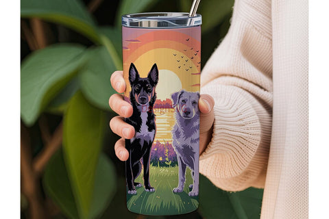 Best Friends Dog 20oz Tumbler Wrap Sublimation DesignSVG 