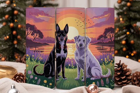 Best Friends Dog 20oz Tumbler Wrap Sublimation DesignSVG 