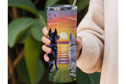 Best Friends Dog 20oz Tumbler Wrap Sublimation DesignSVG 