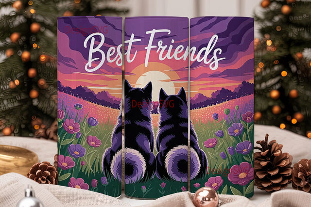 Best Friends Dog 20oz Tumbler Wrap Sublimation DesignSVG 