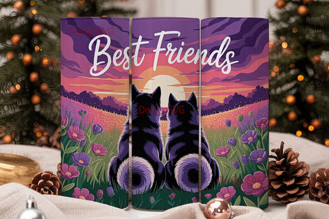 Best Friends Dog 20oz Tumbler Wrap Sublimation DesignSVG 